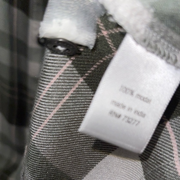 Women’s Sonoma Plaid Collared Button Short Sleeve Top Size Medium - Picture 4 of 5